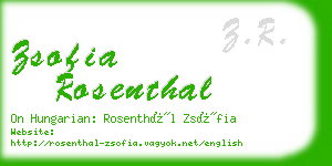zsofia rosenthal business card